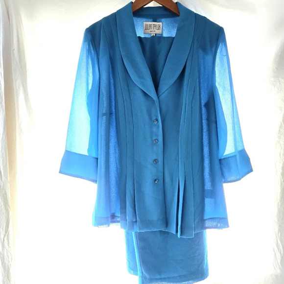 Julian Taylor Teal Skirt Set NWT - Picture 1 of 13